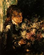 Woman with Lilacs Pierre Renoir